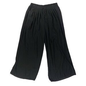 Women’s Poetry Black Wide Leg Sheer Pants Size Medium